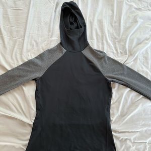 adidas Black and Gray Hoodie Sweatshirt